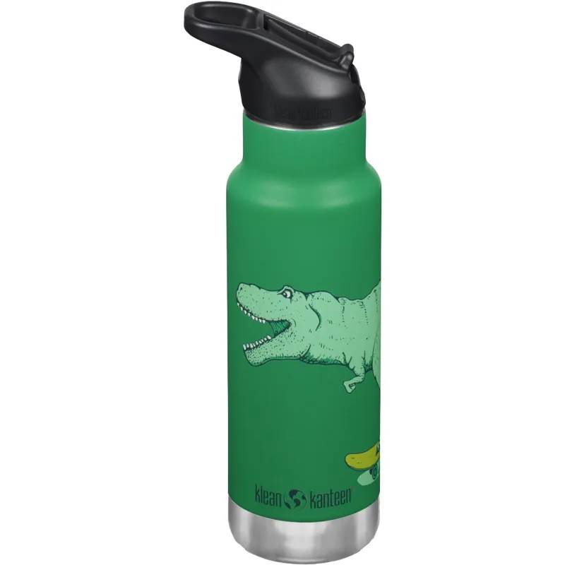 Klean kanteen Kid Narrow Flip Sport Vandflaske 355 ml, Dino Skate