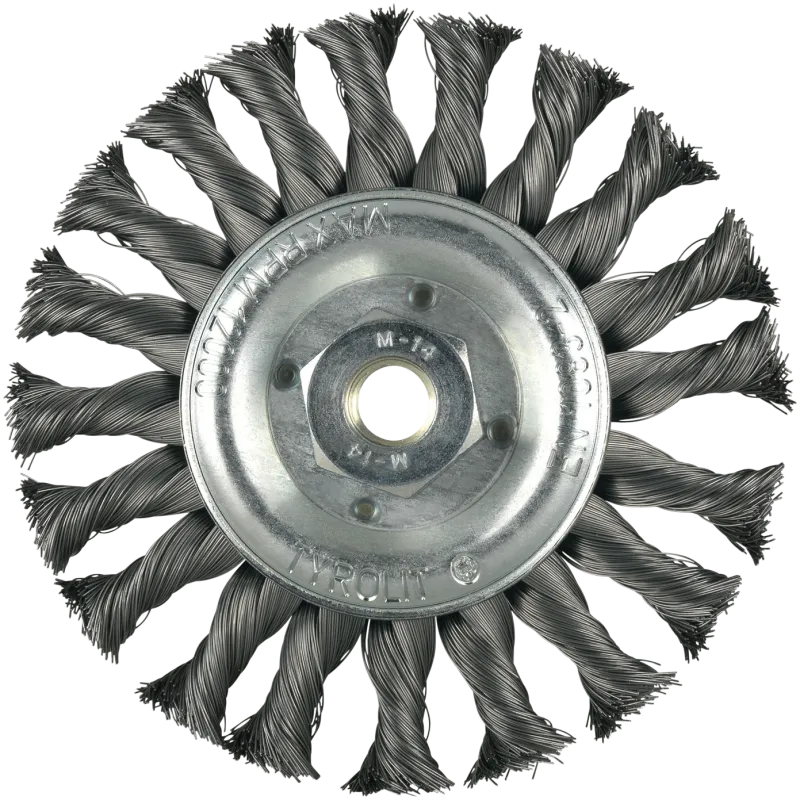 Rundstålbørste 1RDZ 125×12×25×M14 E0,35INOX