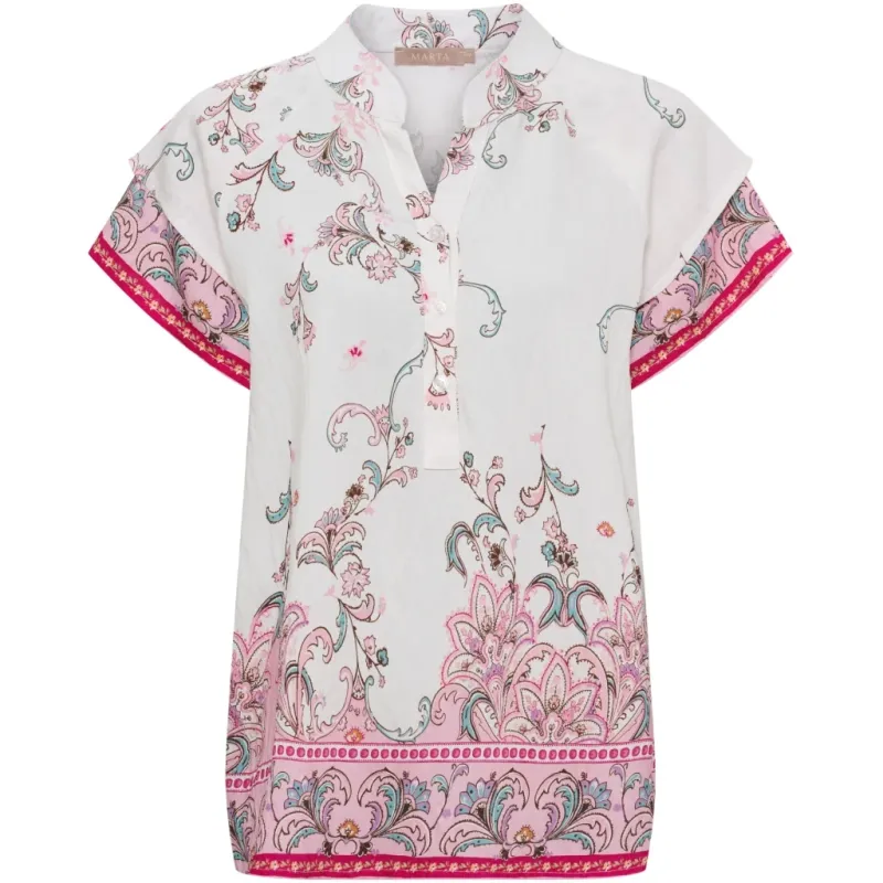 Marta du Chateau dame bluse MdcStinna 8461 - Pink