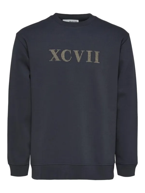 SLHRELAXCALLUM EMB CREW NECK SWEAT