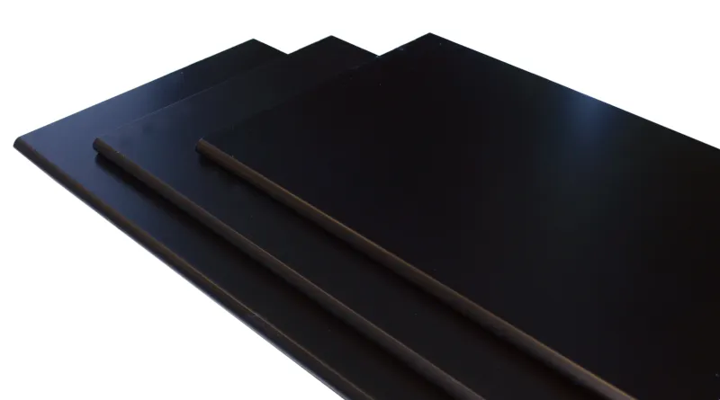 Hylde M-design 80x30x1,5 cm. - sort