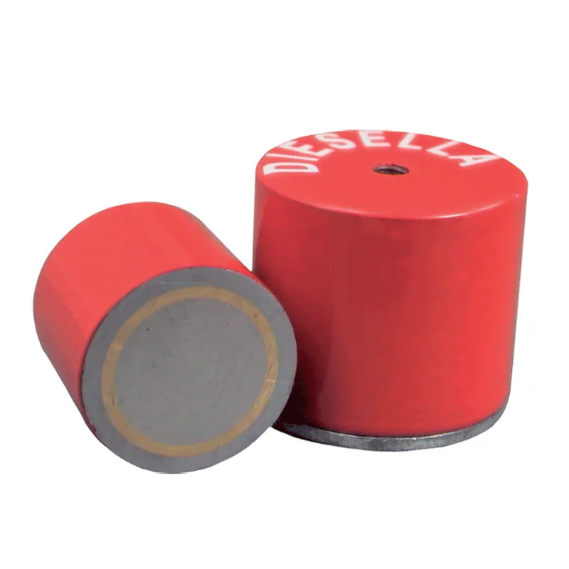 Høj Pottemagnet Alnico Ø12,7x15,9 mm med M4 gevind (19N)