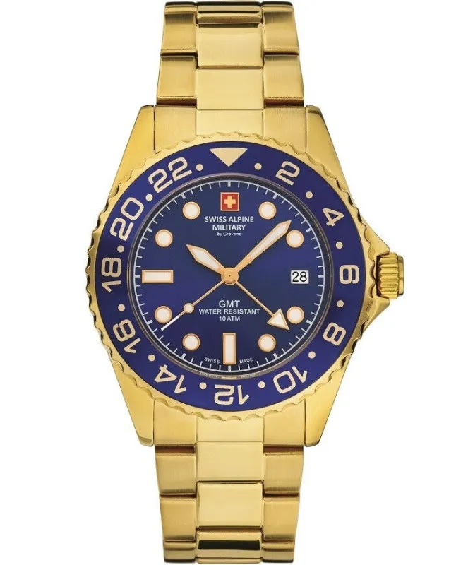 Swiss Alpine Military GMT Deep Blue Herreur