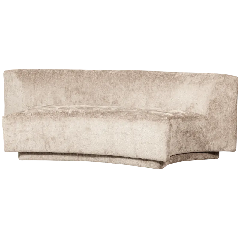 WOOOD Popular 2 pers. sofa - natur chenille polyester stof