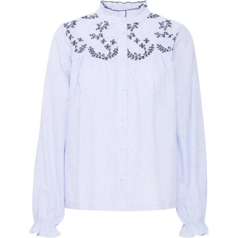 B.YOUNG dame bluse BYIMOGEN - Silver Lake Blue Mix