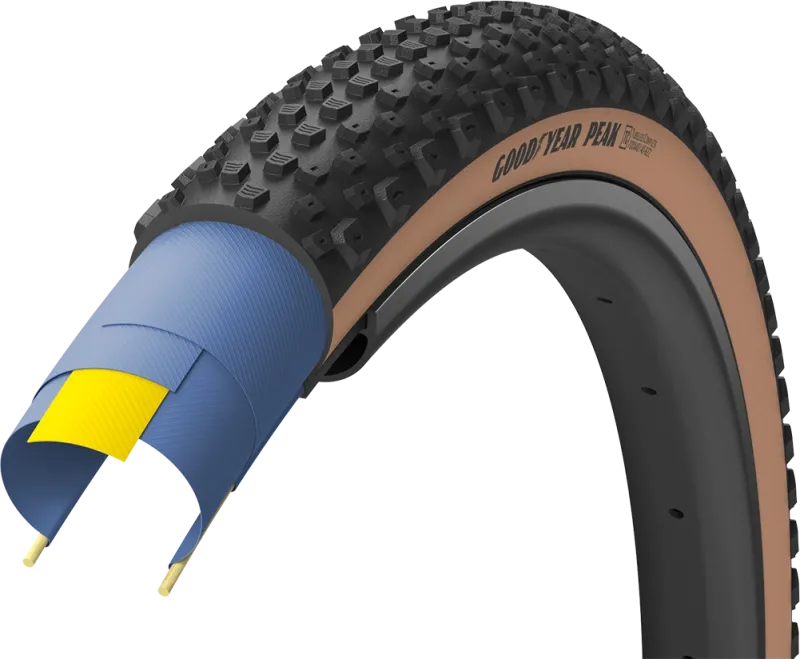 Goodyear PEAK Tubeless Complete 700x35c/45c - Brun
