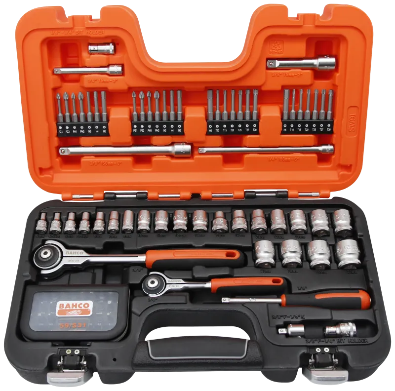 Topnøglesæt SW91 1/4" - 3/8", 91 dele