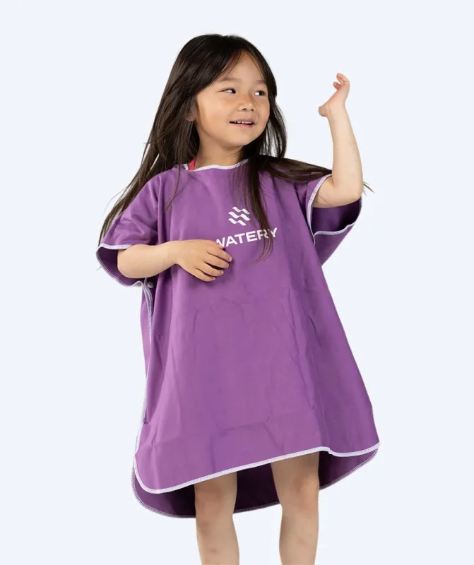 Watery badeponcho til børn (1-6) - Microfiber - Lilla