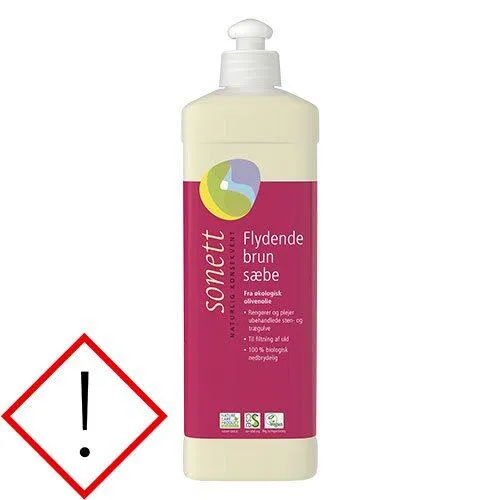 Sonett Brun sæbe flydende - 500 ml.
