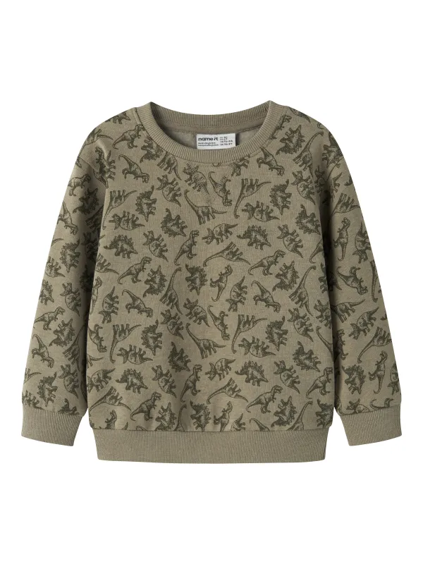 Name It Vimo - LS NREG AOP Sweat BRU - Mermaid / Dino - 86 cm