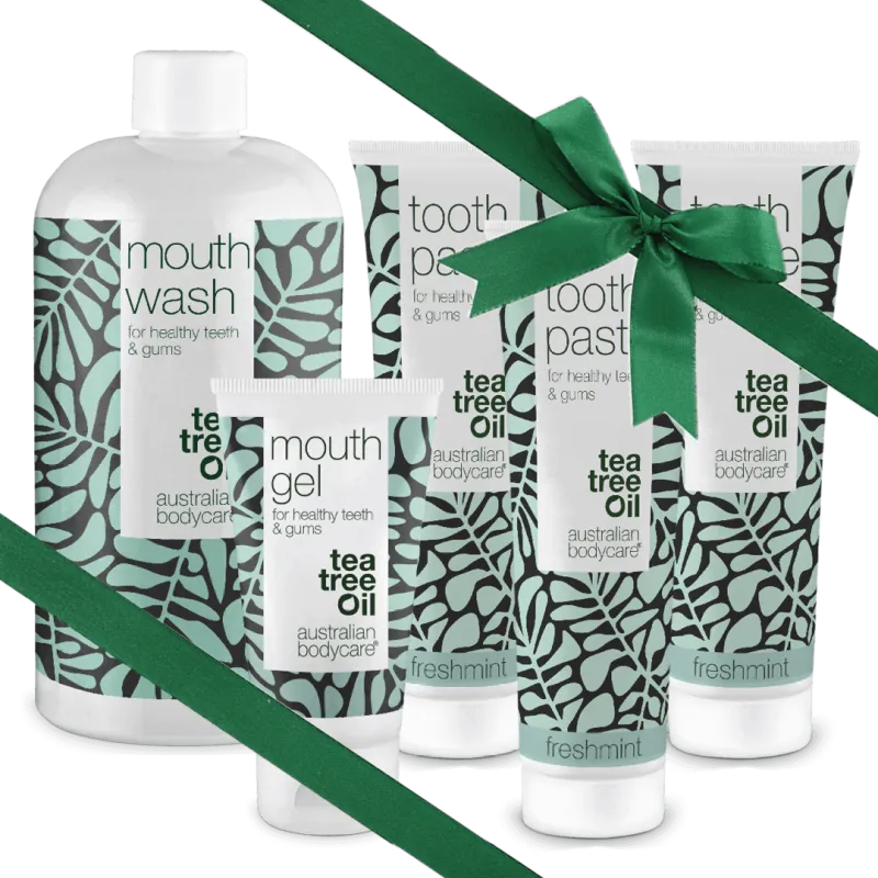 Gave til morfar â Mundpleje 5 produkter med Tea Tree Oil