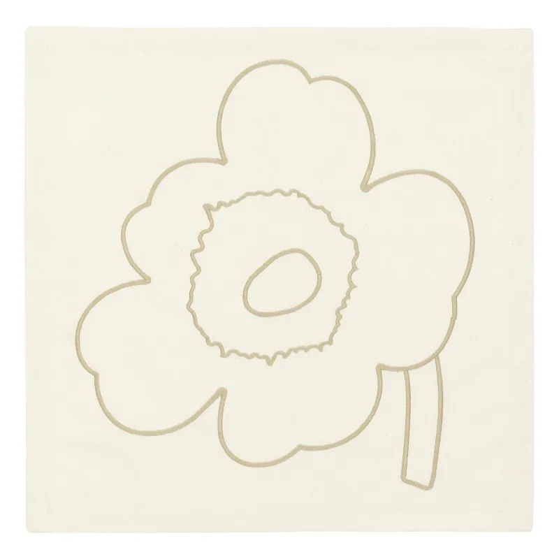 Marimekko Piirto Unikko Serviet, off white/straw, 3 stk.