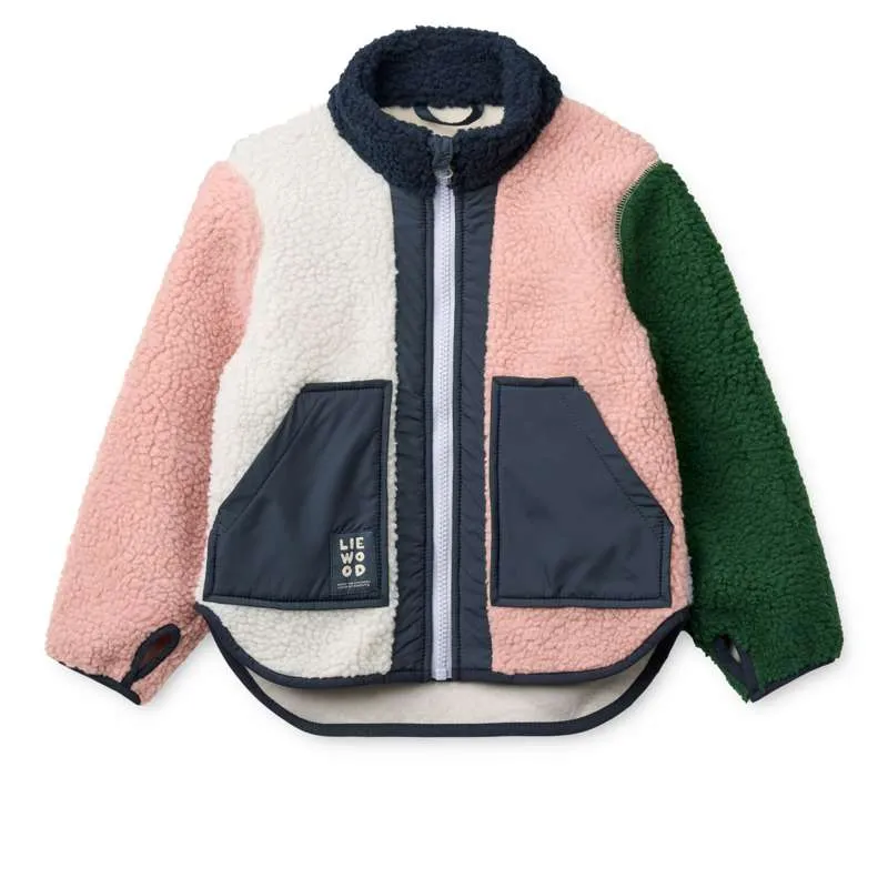 Liewood Noam Fleecejakke - Rose Blush Multi Mix