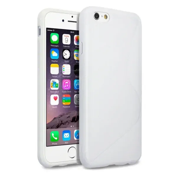 S-Line TPU cover til iPhone 6 Plus/6S Plus. Hvid.