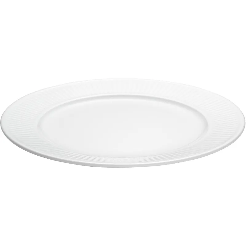Pillivuyt Hvid Plissé tallerken, Ø 26 cm.