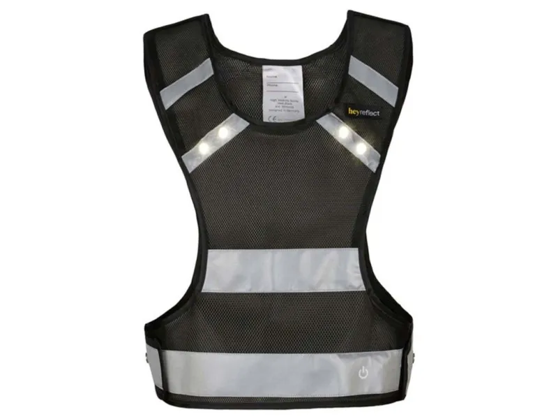 heyReflect Sport Refleksvest med led lys - Sort - Str.