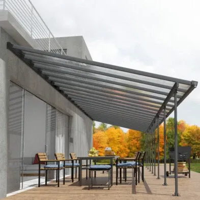 Palram Canopia - Terrasseoverdækning Feria 4x12,76m Antracitgrå 49 m²