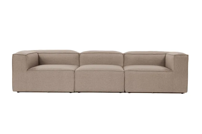 NORDVÄRK Fora 3 pers. sofa - brun hør og plast