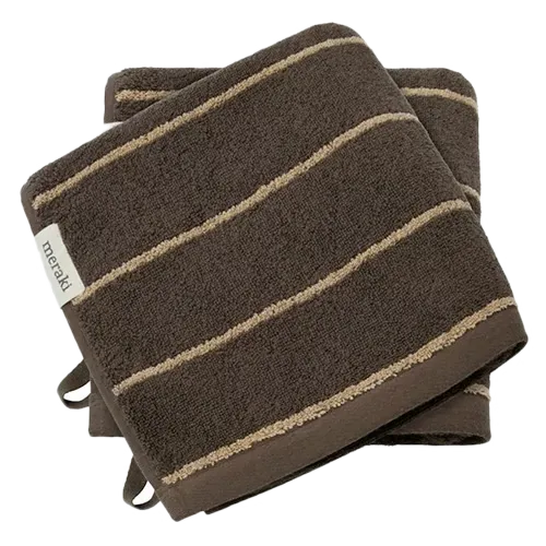Meraki Håndklæde MKstripe Army (2 stk)