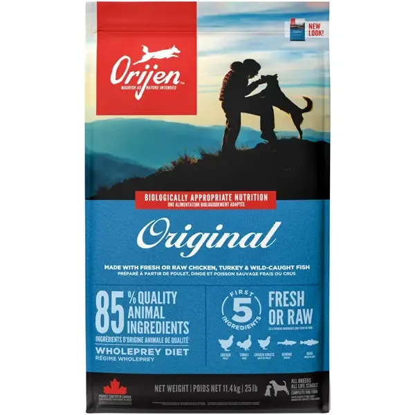 Orijen Original med fjerkræ og fisk STORKØB, 17 kg