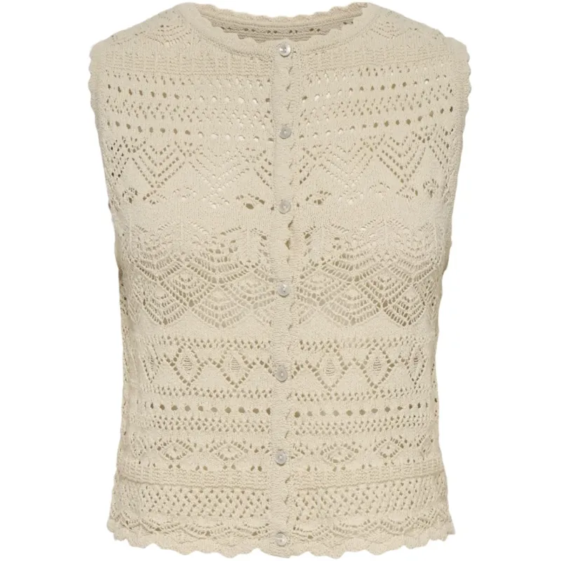 ONLY dame top ONLLUZA - Birch Fmop Button