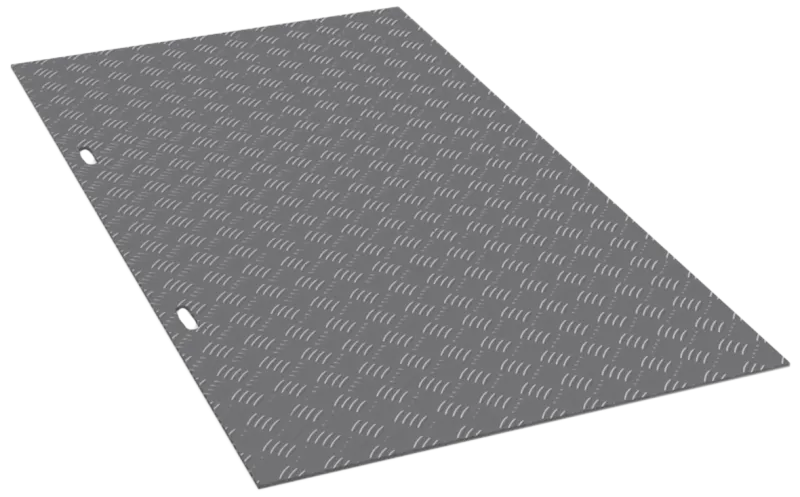 Køreplade PE m/mønster, 2 håndtag, 200×115cm