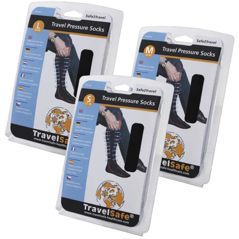 TravelSafe Pressure socks, kompressionsstrømper, sort