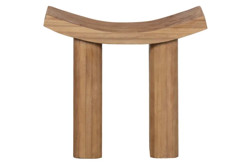 WOOOD Collection taburet, rektangulær - natur paulowniatræ (50x25)