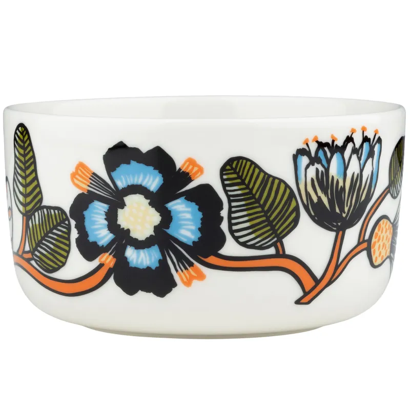 Marimekko Tiara skål 5 dl, hvid/grøn/orange