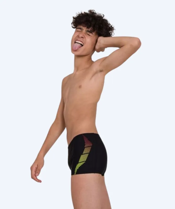 Speedo aquashorts til drenge - Placement Panel - Sort/gul