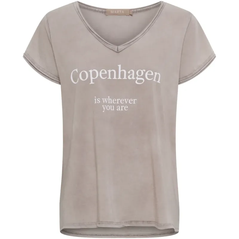 Marta du Chateau dame T-Shirt MdcNorina 22031C - Fango