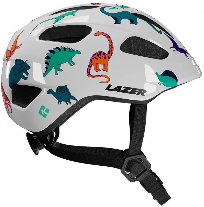 Lazer Pnut 2.0 Kineticore "Green Buckle" Turnfit cykelhjelm - Dinosaurs