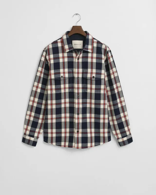HEAVY TWILL CHECK OVERSHIRT