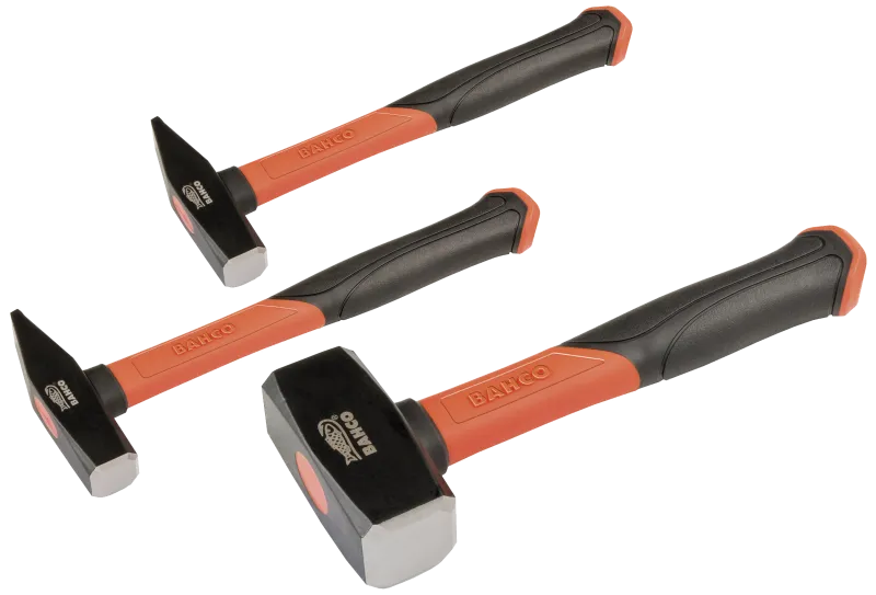 Hammer m/glasfiberskaft 300-500-1500g, sæt 3stk
