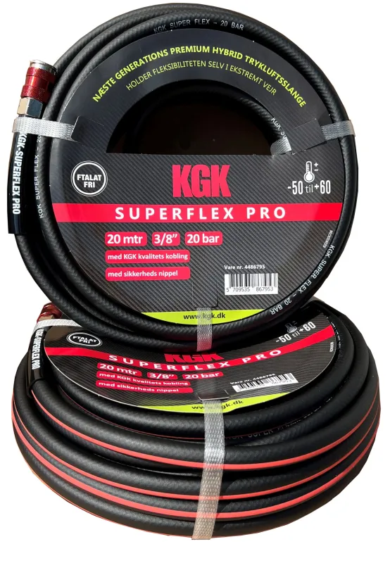 Trykluftslange Superflex Pro 3/8" x 20 mtr.