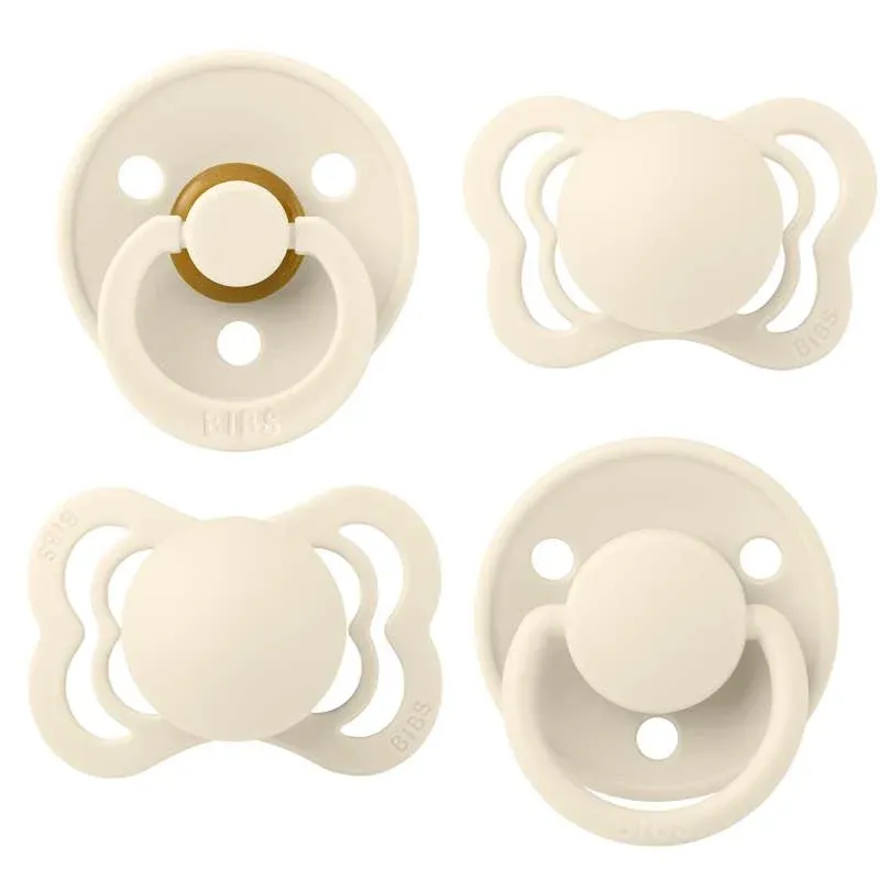 BIBS Try-It Collection - 4 Forskellige Sutter - Str. 2 - Ivory