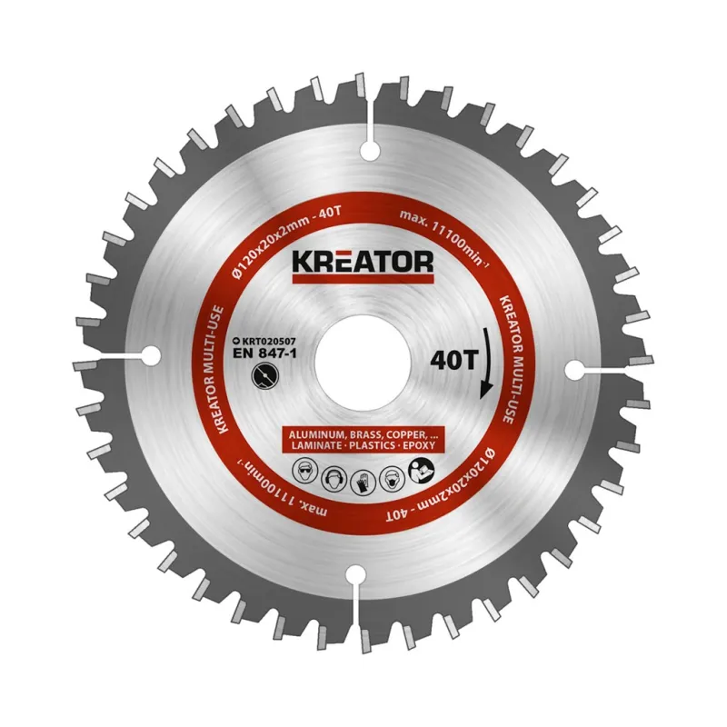 Rundsavsklinge 120 mm ALU - 40 HM tænder