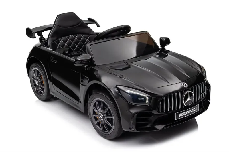 License - Mercedes AMG GTR, sort, m.fjernbetjening, 2x12motor, 12V4,5Ah litium