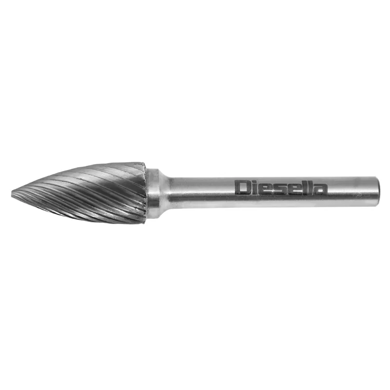 Fræsestift HM Ø8x20 mm form G (Single cut) med Ø6 mm skaft