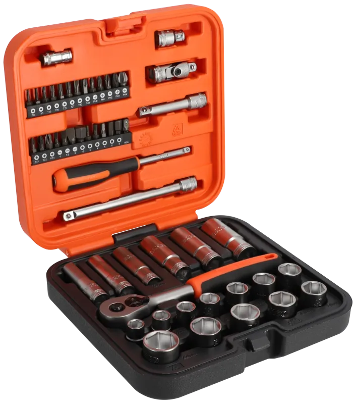Topnøglesæt m/bits S51MC3H 1/4"+3/8", 50 dele