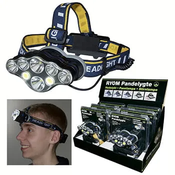Pandelygte 600 lumen Genopl.