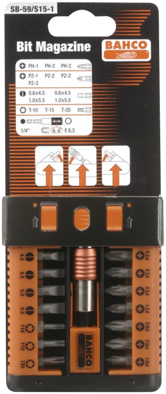 Bitssæt 1/4" SB-59/S15-2 15 dele