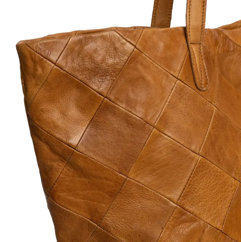 RE:DESIGNED Gry - Scrap Leather Garntaske  Burned Tan