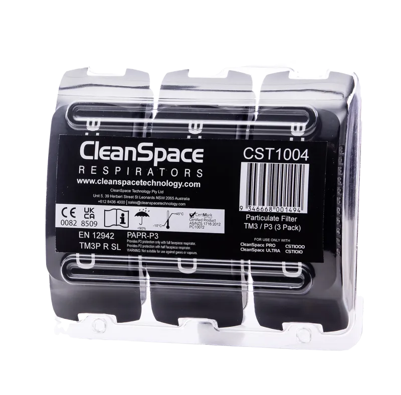 Partikelfilter HiCap TM3 P3 CleanSpace, pk a 3 stk, PRO og ULTRA power