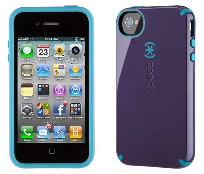 iPhone 4 & 4S SPECK® CandyShell cover. Lilla/blå.