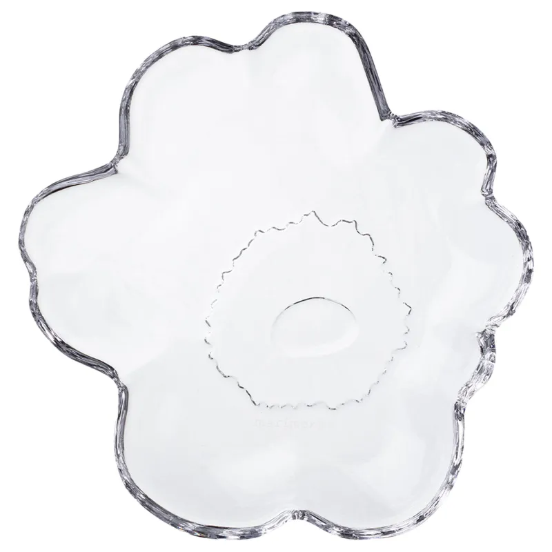 Marimekko Unikko tallerken 13 cm, klart glas