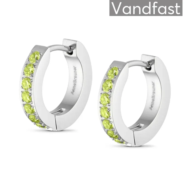 ANNEBRAUNER Creole Line Apple Green Øreringe