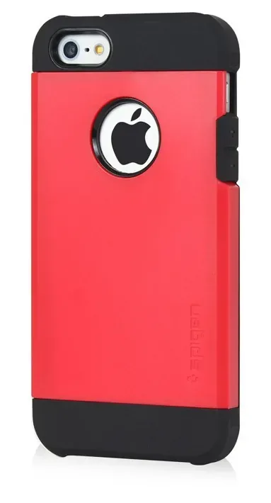 SGP iPhone 4 Case Ultra Thin inkl skærmbeskyttelse. Rød.