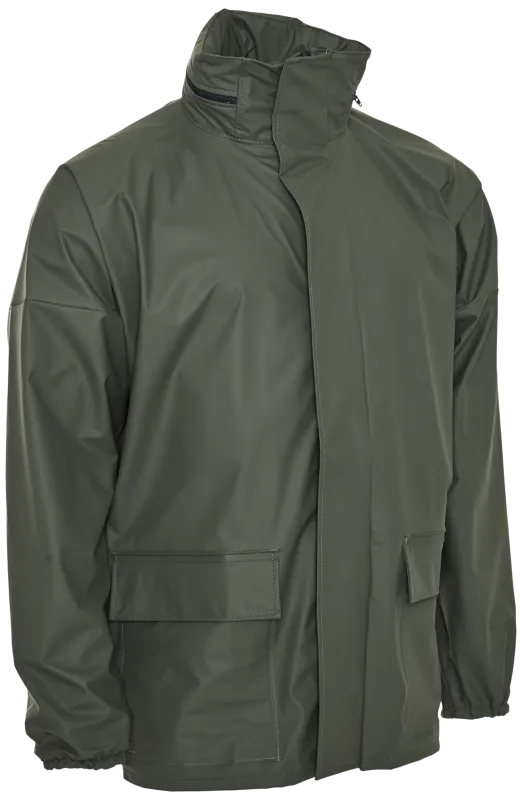 Regnjakke PU 076300 oliven Str. 5XL