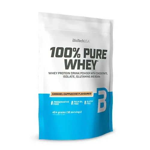 100% Pure Whey Protein pulver Caramel-Cappuccino - 454 gram